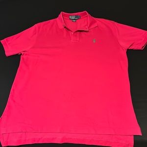Hot pink large men’s polo shirt